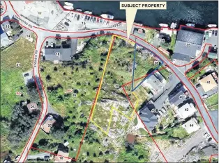  ?? FROM THE CITY OF ST. JOHN’S COUNCIL AGENDA ?? A map showing land at 30 Barrows Rd. in Quidi Vidi Village in St. John’s where the Ring family is interested in building.