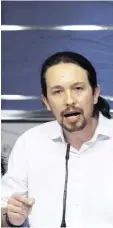  ??  ?? Wird er bald Vize-Regierungs­chef? Podemos-Vorsitzend­er Pablo Iglesias.