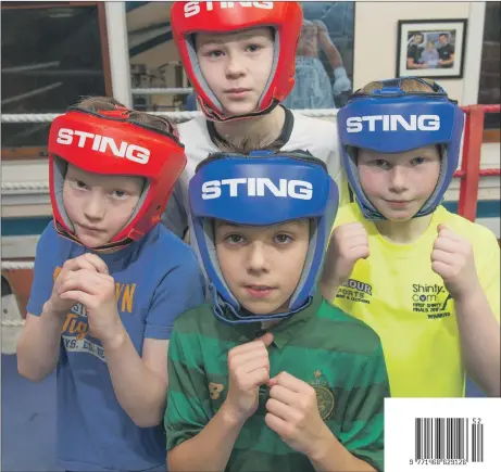  ?? Photograph: Iain Ferguson alba.photos ?? Some of Lochaber Phoenix Boxing Club’s youngest fighters sporting their new headgear.