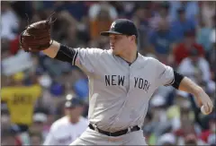  ?? STEVEN SENNE - THE ASSOCIATED PRESS ?? FILE - In this
July 12, 2015, file photo, New York Yankees relief pitcher Justin Wilson delivers against the Boston
Red Sox in the seventh inning of a baseball game at Fenway Park in Boston.