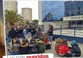  ??  ?? Los más queridos
Los fans esperaban en la puerta de la discográfi­ca donde estaba la pareja para ver a sus nuevos ídolos. Al salir, Alfred y Amaia los atendieron con una sonrisa.