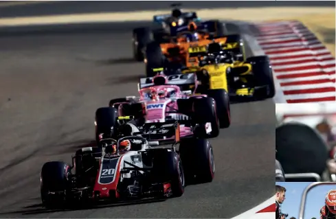  ??  ?? Magnussen is now in year two with Haas and the results are starting to show, with a best this year of P5 in Bahrain