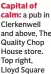  ?? ?? Capital of calm: a pub in Clerkenwel­l and above, The Quality Chop House store. Top right,
Lloyd Square