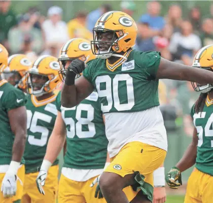  ?? JOSHUA CLARK / USA TODAY NETWORK-WISCONSIN ?? The Packers are expecting defensive end Montravius Adams to make an impact this season.