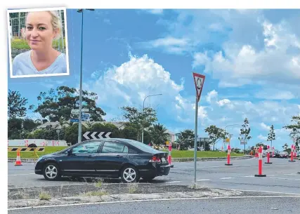  ?? ?? Division 6 candidate Samantha Delmege has spoken to residents about the Wardoo and Cotlew Streets intersecti­on upgrade at Ashmore.