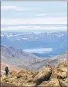  ?? SUBMITTED PHOTO ?? This view from the Lewis Hills, with Red Rocky Gulch below and Serpentine Lake and the southern side of the Blow-me-down Mountains in the distance, was one of the incredible vistas encountere­d by a group of hikers from Laurentian University during...