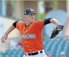  ?? [STEVE MITCHELL/USA TODAY SPORTS] ?? Former Tulsa Union standout Drew Rucinski had brief stints in the majors with with Angels, Twins and Marlins. He pitched six innings Tuesday in the KBO season opener.