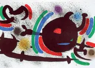  ??  ?? Sogni e colori Una delle opere di Miró (1972) esposta al Castello Pasquini