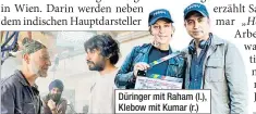  ?? ?? Düringer mit Raham (l.), Klebow mit Kumar (r.)