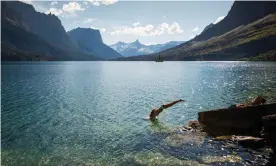  ??  ?? Wild swimming is increasing­ly popular, even with the fashion pack. Photograph: Jordan Siemens/Getty Images