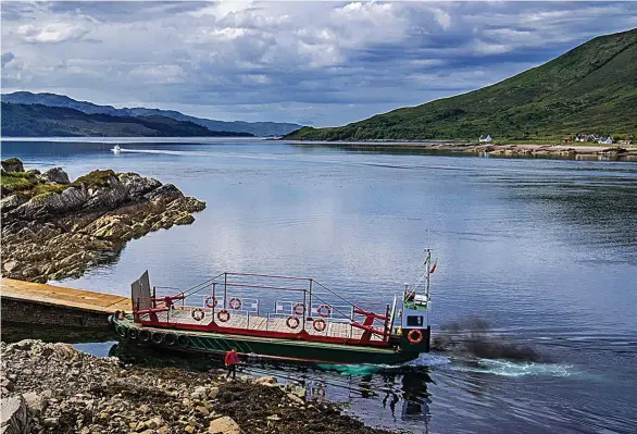  ??  ?? Lost world: The Glenachuli­sh is the very last manually operated turntable ferry