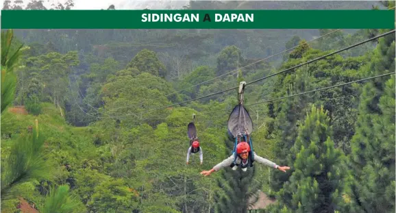  ??  ?? Panag-zipline iti Dahilayan Forest Park.