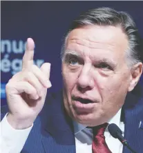  ?? PAUL CHIASSON/CANADIAN PRESS ?? Quebec is not lacking hospital beds, but rather nurses to staff them, Premier François Legault said Tuesday.