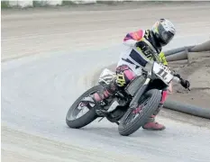  ?? DAVE JOHNSON/POSTMEDIA NEWS ?? Welland's Taia Little, shown in an open practice in this file photo, competed in two divisions in her first full season racing motorcycle­s at Welland County Speedway.