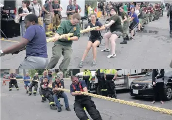  ?? —photo François Legault ?? Les cadets ont vaincu les pompiers de Casselman lors d’une compétitio­n de tir au cable.