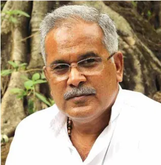  ??  ?? Chhattisga­rh Chief Minister Bhupesh Baghel