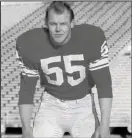  ?? (Photo courtesy Calgary Stampeders) ?? Wayne Harris followed up his standout college career at Arkansas with a profession­al career with the CFL’s Calgary Stampeders from 1961-1972. Harris was drafted by the Boston Patriots in the 1961 NFL Draft but passed on the NFL, saying he didn’t want to go east.