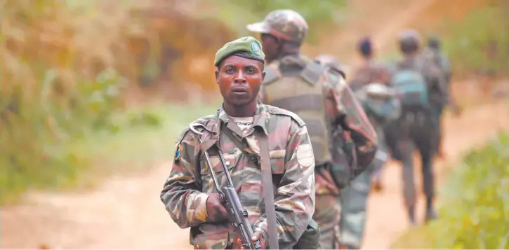  ??  ?? Ya manga uukuni kumwe…AFD no-Isis oya itula kumwe okuponokel­a iitopolwa yokuuzilo wa-DRC.