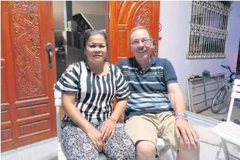  ??  ?? HAPPILY MARRIED: Chonthida Hess, 51, and husband Willy, 65, live in Ban Chan, Roi Et province. It’s known as Ban Chan Swiss for the large number of Swiss men married to Thai women living there.