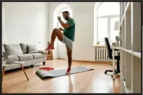  ?? ?? An important part of working out at home is making sure your space is large and comfortabl­e enough to accommodat­e your exercising. A little organizati­on can go a long way.