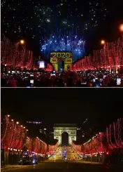  ??  ?? Ambiance morne plaine, hier soir, sur les ChampsElys­ées... si l’on compare à  !