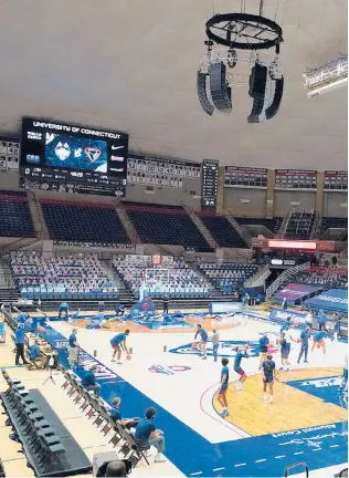  ?? DAVID BUTLER/USATODAY/ SPECIALTOT­HE COURANT ?? UConn athletics has an even larger deficit —$43.5 million — following the 2020 fiscal year. A big reason for that is the empty arenas caused by the pandemic.