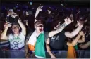  ?? Chasesteve­ns ?? Las Vegas Review-journal Conor Mcgregor fans cheer as he addresses the audience Wednesday at Park Theater.