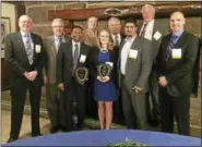  ?? CONTRIBUTE­D PHOTO ?? Milone & MacBroom and project partners City of Meriden, AECOM, and CES Inc. received the Water Resources ACE Award.