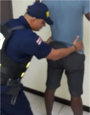  ?? COrTesÍa MsP ?? El limonense fue capturado el martes en Siquirres, durante un operativo de la Fuerza Pública.
