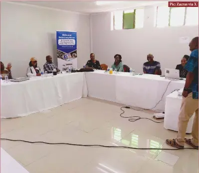  ?? Pic: Zacras via X ?? Participan­ts follow proceeding­s at a Zimbabwe Associatio­n of Community Radio Stations workshop in Masvingo recently to build capacity and bridge the gap between rural and urban citizenry through capacitati­on on misinforma­tion and disinforma­tion