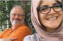  ??  ?? VICTIM Columnist Jamal Khashoggi with fiancee Hatice