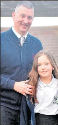  ?? Picture: JAMIE HONEYWOOD/Archant Syndicatio­n ?? PROUD: Queenie Powell with her ‘kind and caring’ grandfathe­r Glen Watson, 58