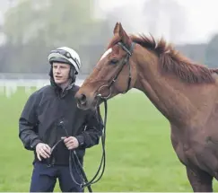  ?? ?? Paul Townend with State Man on the gallops at Cheltenham