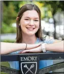  ?? PHIL SKINNER FOR THE AJC ?? Betty Frances Thomason, who has applied for nursing school at Emory, says she can’t wait for the next Fox Foundation event. She called the climb “rewarding.”