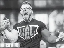  ?? ASSOCIATED PRESS FILE PHOTO ?? Geoff Hale of Tulsa, Okla., celebrates his win in the lightweigh­t battle royale at the World Armwrestli­ng League Championsh­ips in Atlanta.