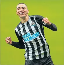  ??  ?? Newcastle’s goal hero Miguel Almiron