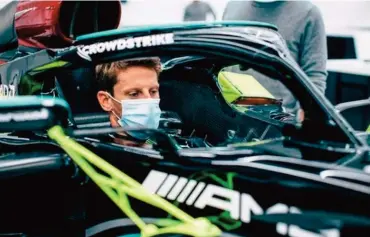  ??  ?? Frenchman Romain Grosjean will test the 2019 Mercedes, the W10 model car, on his home track at the Paul Ricard Circuit in June