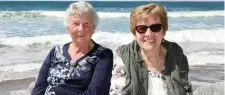  ??  ?? Mary O’Connor and Joan McGoldrick enjoying the sun.