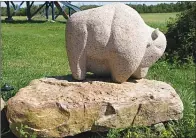  ?? SUBMITTED PHOTO ?? Old Man Buffalo Stone, by sculpter Stewart Steinhauer.