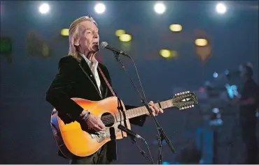  ?? ARTHUR MOLA/INVISION/AP ?? Singer Gordon Lightfoot performs during the CFL’s 100th Grey Cup Championsh­ip Halftime Show in 2012 in Toronto.