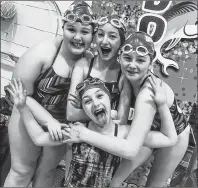  ?? SUBMITTED PHOTO ?? Girls who competed in Moncton include Hazel Clark, front and in the back, from left to right, Emma Cholak, Maria Georghiou and Lexie Quinn.