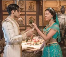  ?? Aladdin. ?? Mena Massoud plays Aladdin and Naomi Scott portrays Prince Jasmine in the new live-action adaptation of the classic Disney movie