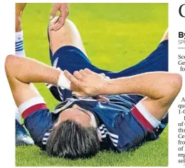  ??  ?? Fraser Hornby’s anguish is obvious after Greek defeat