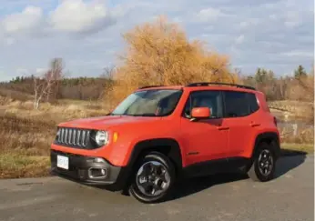  ?? PETER BLEAKNEY PHOTOS FOR THE TORONTO STAR ?? You won’t mistake the Renegade for anything but a Jeep. Cubist, fun and funky, it suits bright colours.