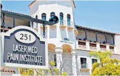  ??  ?? The world’s one and only LaserMed Pain Institute, located in Newport/ Costa Mesa, where patients come from around the world to get treated for their unresolved chronic pain, and where doctors come from around the globe for training from Dr. Yoo on his...