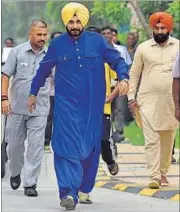  ?? RAJ K RAJ/HT ?? Former BJP leader Navjot Singh Sidhu in New Delhi on Monday.