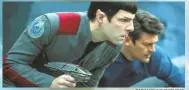  ?? PARAMOUNT PICTURES ?? Zachary Quinto and Karl Urban are Spock and” Bones” in “Star Trek Beyond,” and Chris Pine, below, is Captain Kirk.