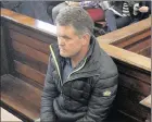  ?? PICTURE: HENK KRUGER ?? ACCUSED: Jason Rohde in the Stellenbos­ch Magistrate’s Court following his arrest for his wife’s murder.