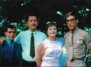  ?? SUBMITTED PHOTO ?? Tim Brady, far right, is seen with family members, from left, William Brady (cousin), Jim Brady (uncle and former Air Force navigator) and Flossie (aunt) during his U.S. Marine Corps graduation.