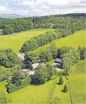  ??  ?? Wester Gartchonzi­e, near Callander, includes a three-bedroom farmhouse, reception hall and two guest suites, garage and game larder.